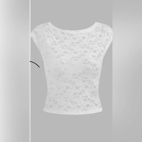 open back see through lace top - Picture 1 of 2
